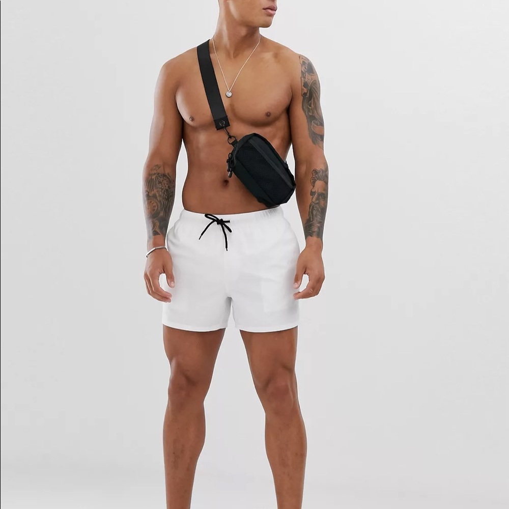 ASOS White Swim Shorts Trunks NWOT